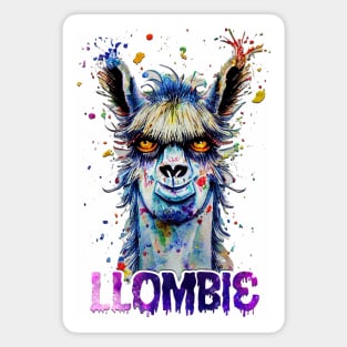 Llombie Zombie fun Halloween design Magnet